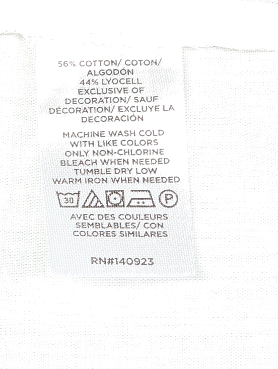 LOFT Embroidered Flutter Sleeve Square Neck Summer Top White & Black Size M - Picture 10 of 11